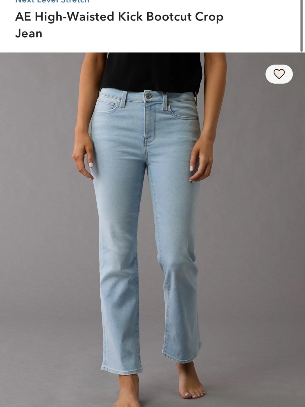 American Eagle Outfitters Light Blue Bootcut Crop Jeans
